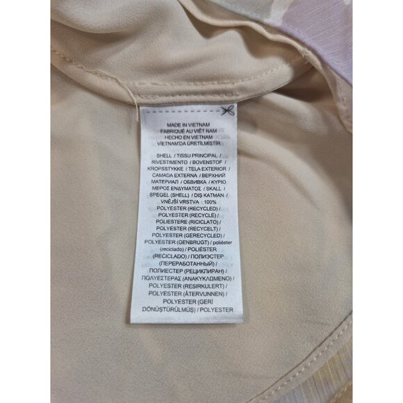 Lauren Ralph Lauren Women's Blouse Size 1X Crinkle Short Sleeve White Multi 24 - Picture 11 of 12